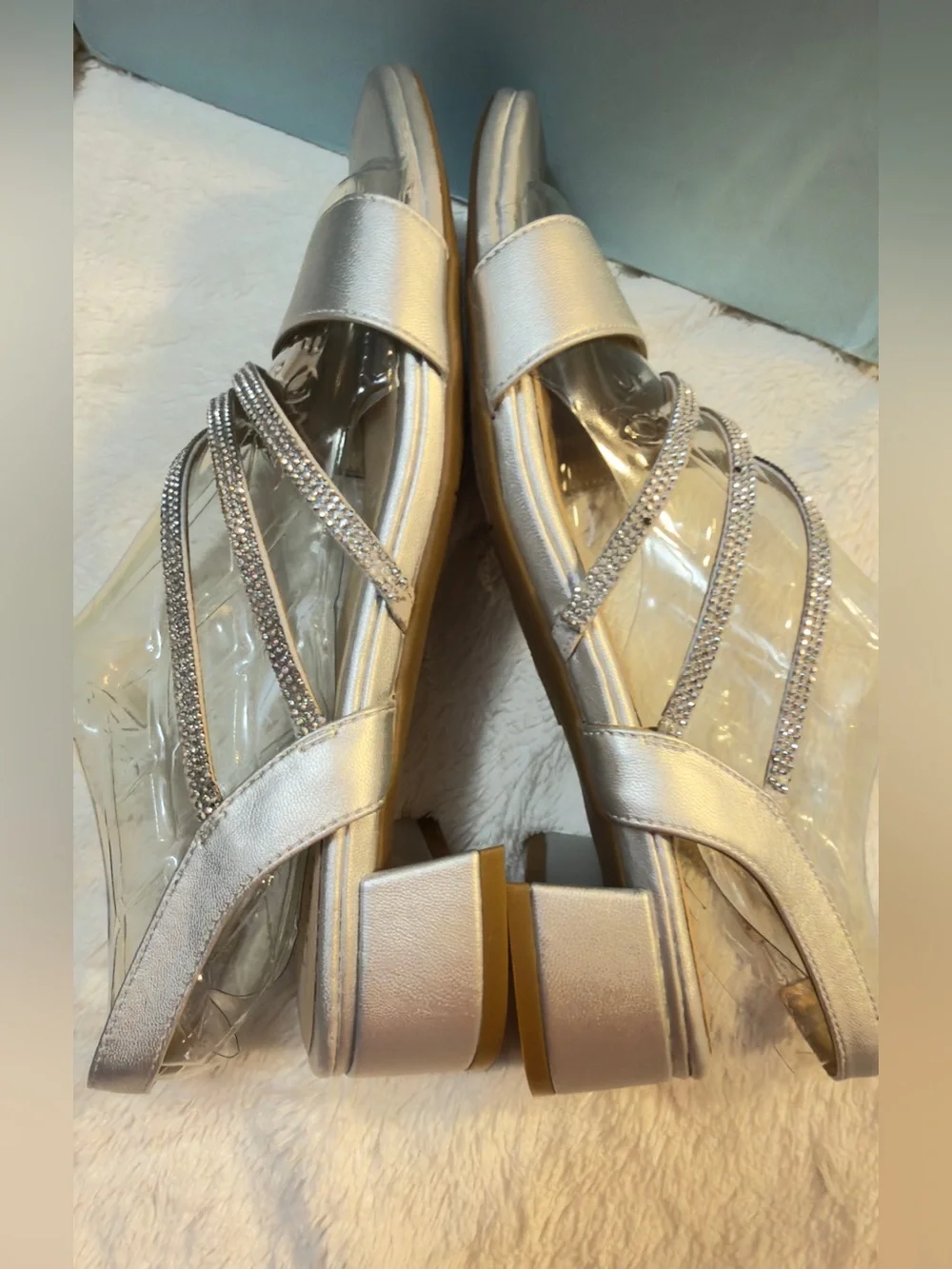 Lifestride women’s Joy formal sandal in silver rhinestones Slingback size 8 new!